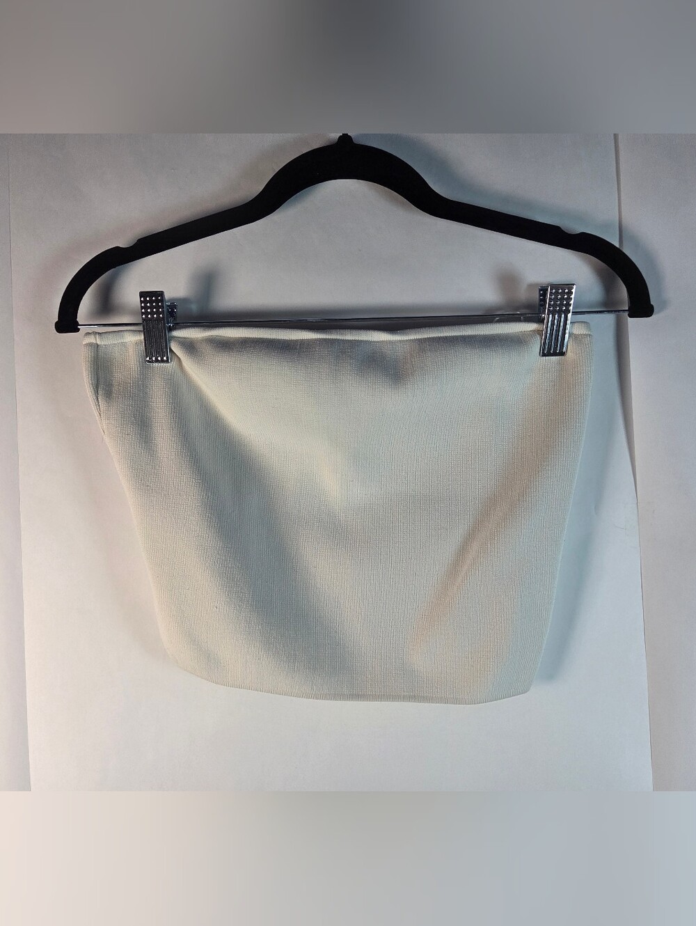 Sincerly Jules Cream Ribbed Tube Tank Top